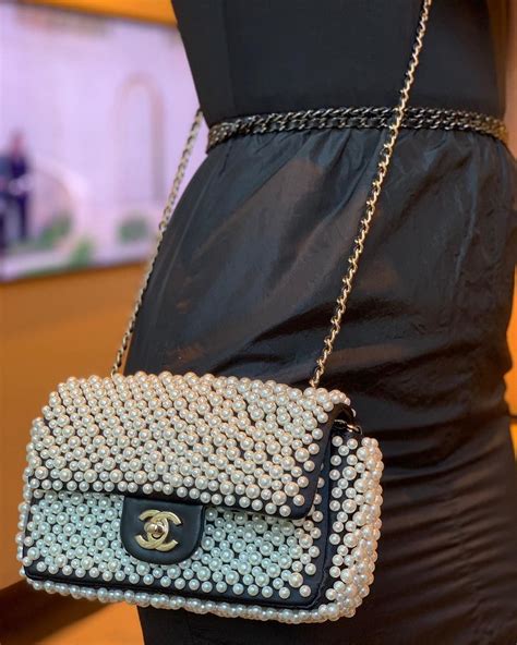 chanel pearl bag replica|authentic chanel diamond bag.